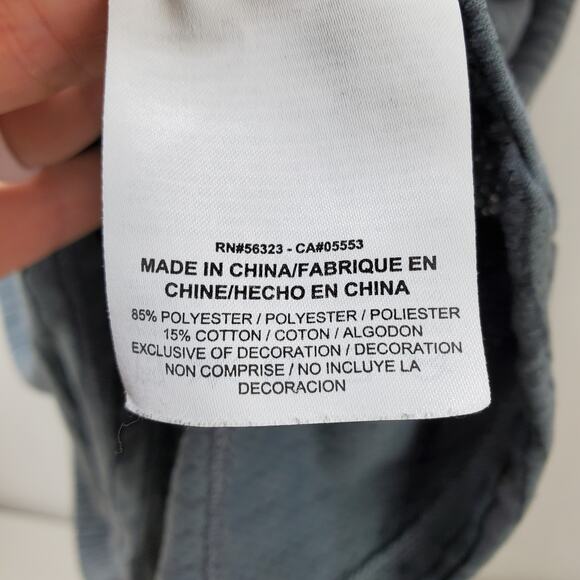 Nike Running Shirt Tee Mens XL Dri Fit Cool Tailwind Striped Short Sleeve Grey - Picture 10 of 10